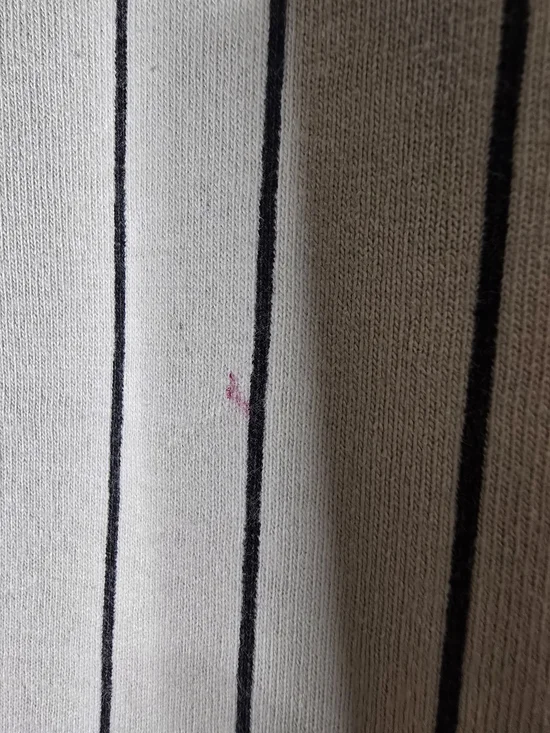 Harley-Davidson Cream Pinstripe Tee with Orange Logo Size 12/14 - Picture 3 of 4